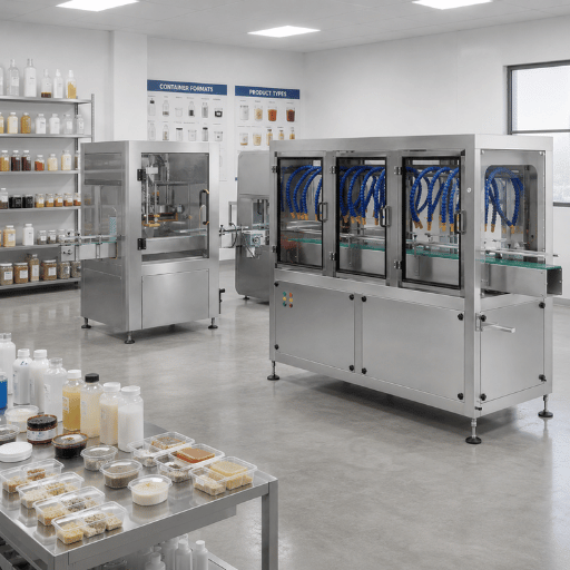 Filling Station Processing Various Container Formats