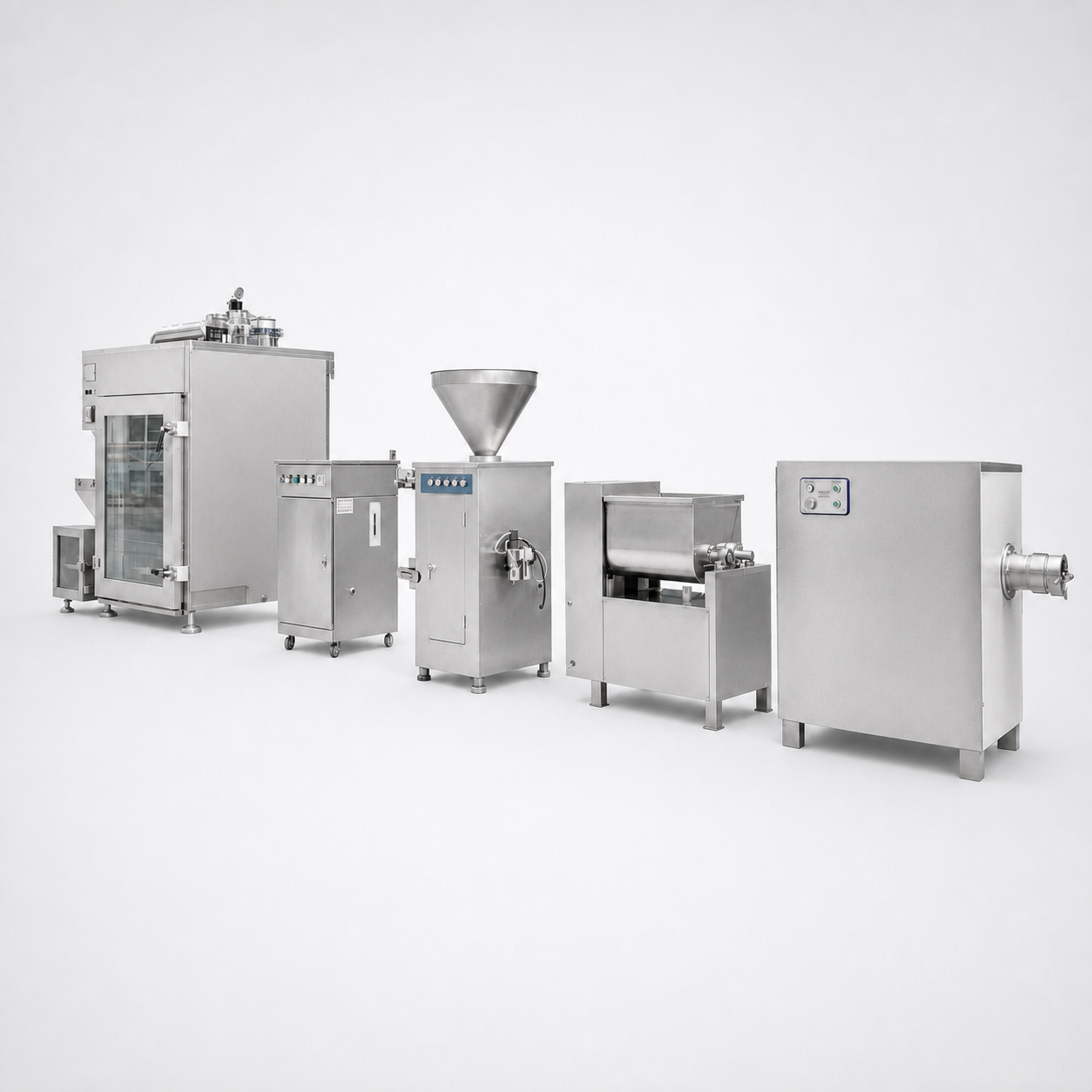 Client-supplied sausage production line configuration illustration