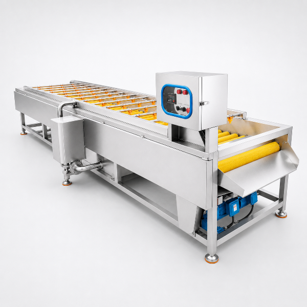 A detailed mechanical interlock on an industrial skid, highlighting engineering precision