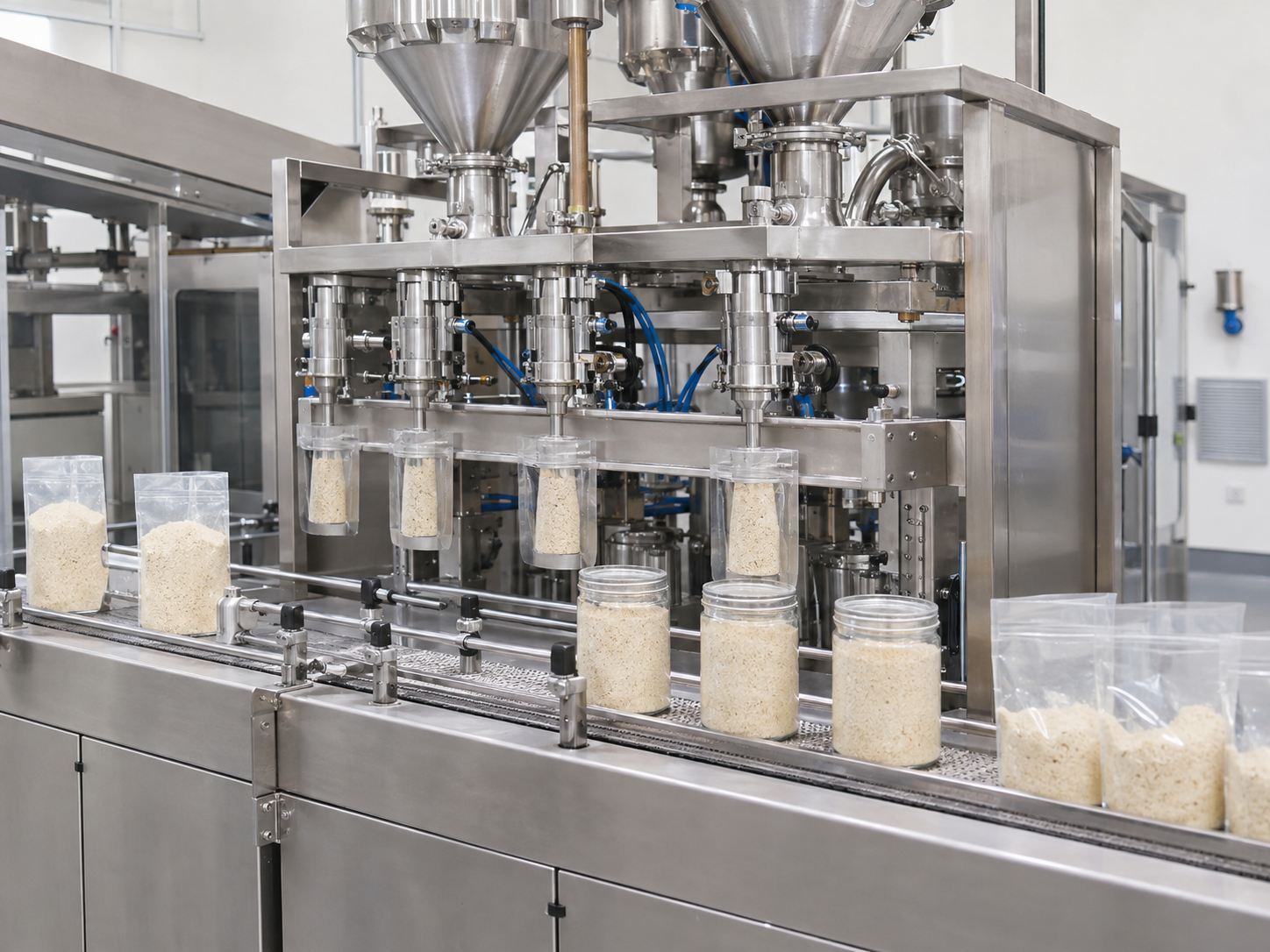 Particle handling and packaging illustration