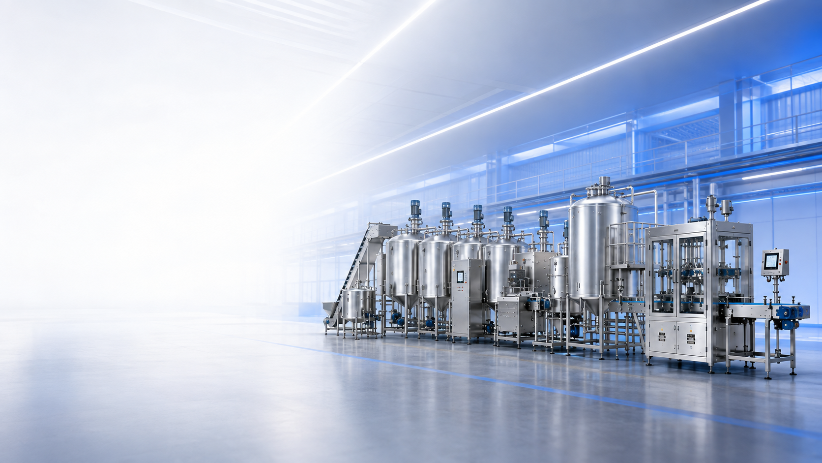 Tomato Sauce, Tomato Paste and Chili Sauce Production Line — Full view