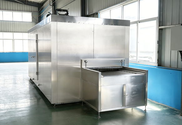 Tunnel IQF Freezer Airflow Path and Process