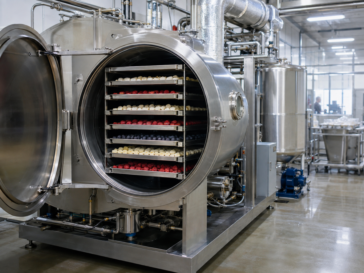 Vacuum freeze drying illustration