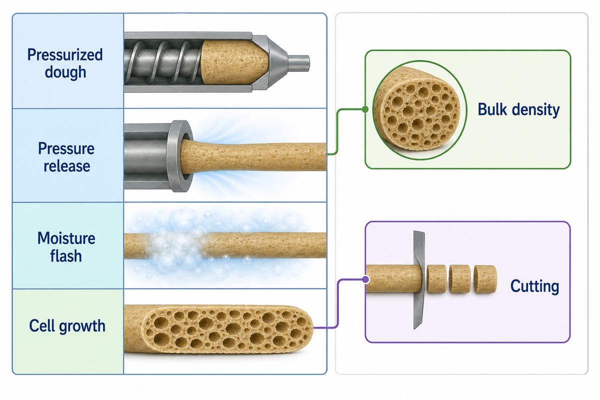 Why Die Release Changes Kibble Expansion, Bulk Density, and Shape — Shengtu