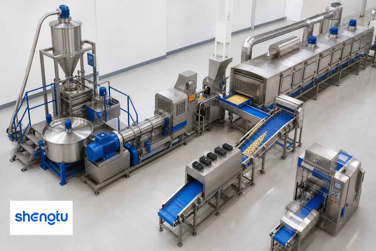 What Food Extrusion Equipment Includes: food extrusion equipment process view