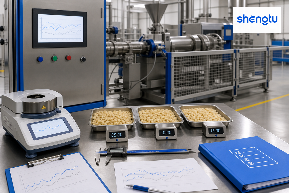 Turn a Sample Run into an Acceptance Plan: food extrusion equipment process view