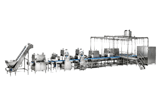 Meat cutting and deboning line