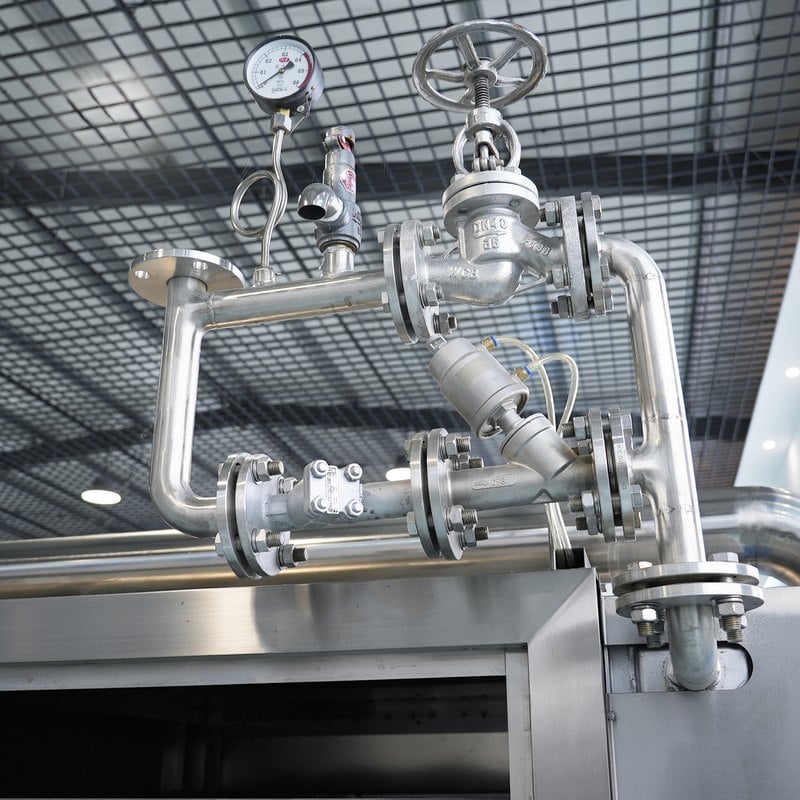 Mesh Belt Dryer Steam Heating Pipework