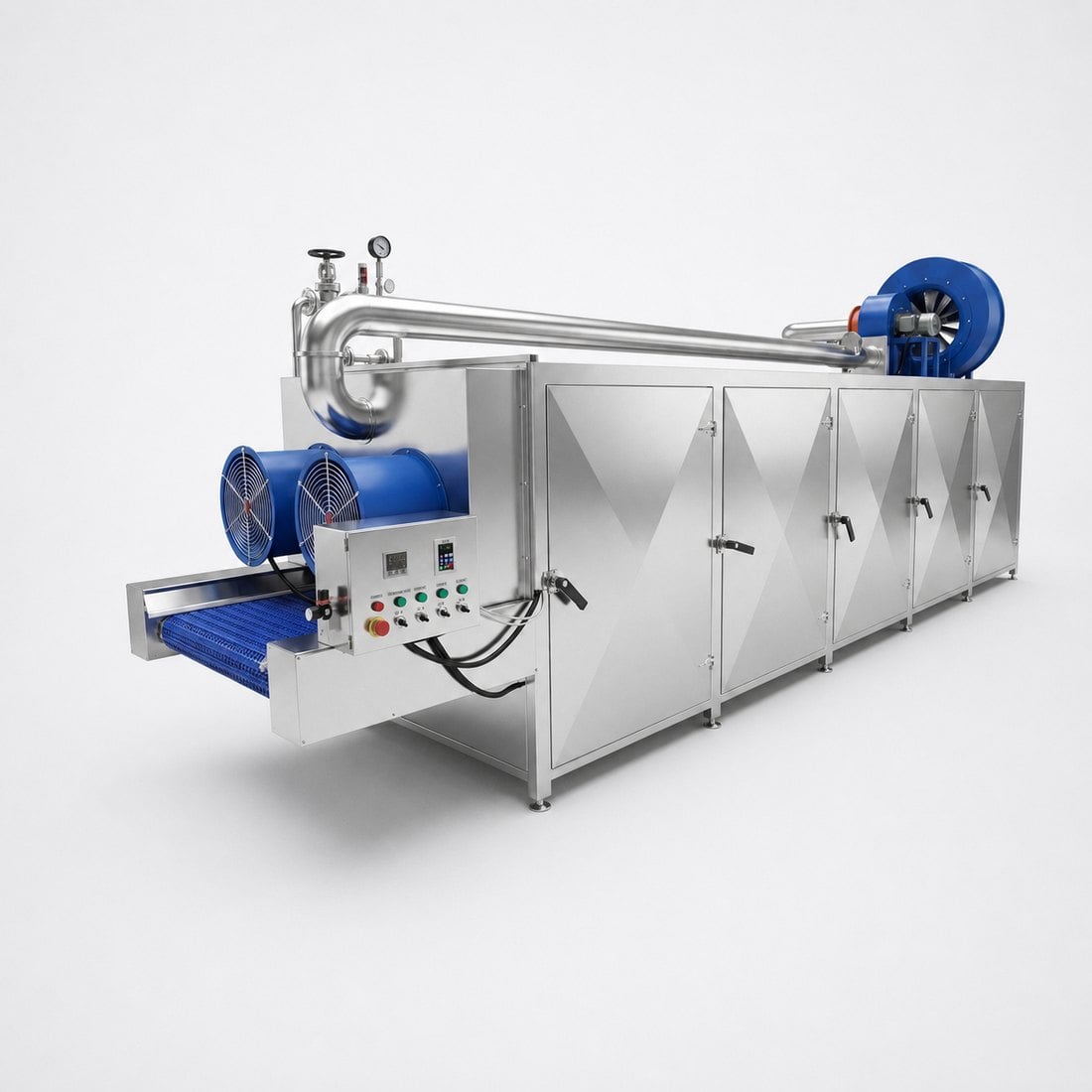 Mesh Belt Hot-Air Dryer System Layout
