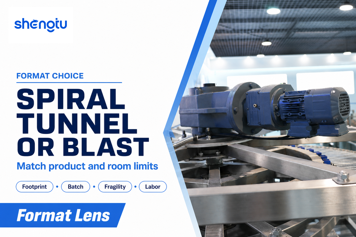 Spiral vs tunnel vs blast freezer: format-to-footprint decision — shengtumachinery.com