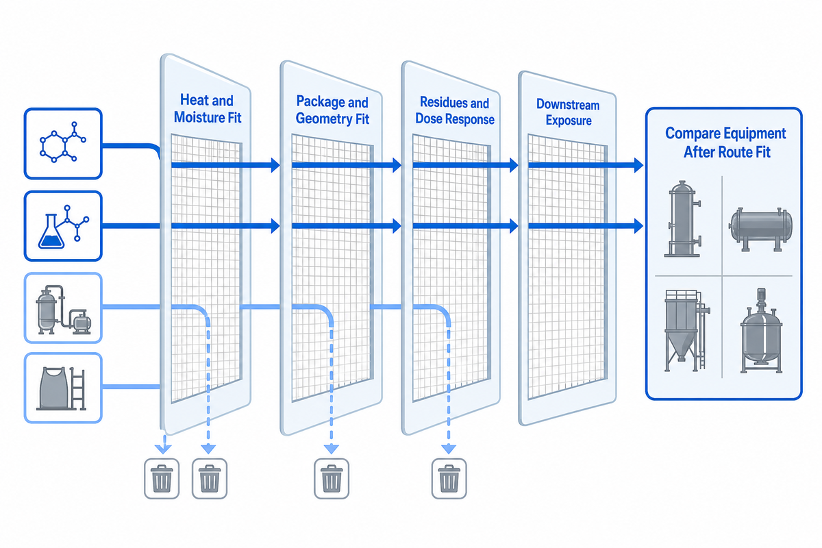 Compare Sterilization Route Families Before Equipment Types