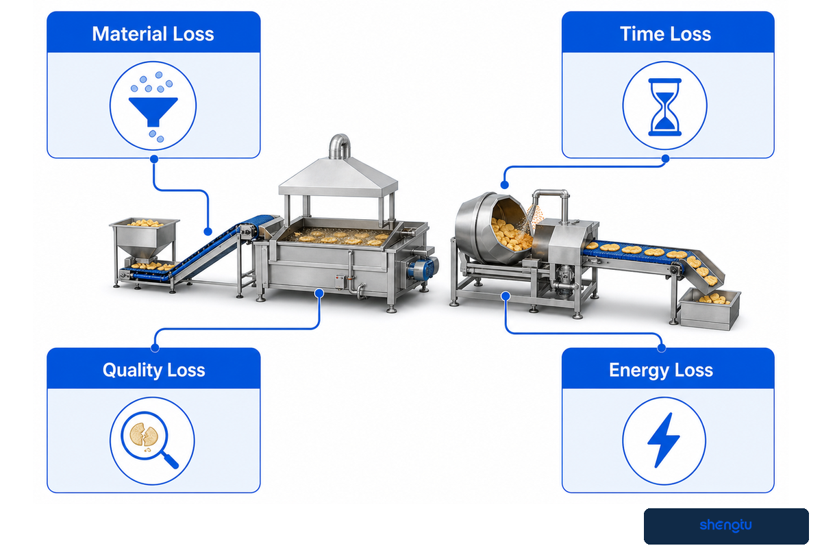The 4-Loss Map separates material, time, quality and energy losses — line-balance framework