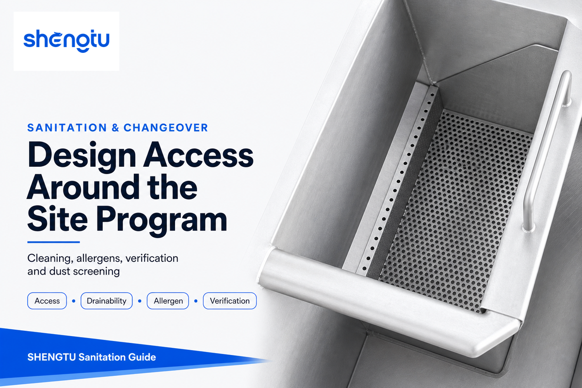 Sanitation design must support site cleaning, allergen and verification duties — Shengtu guide