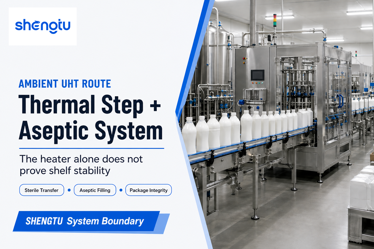 Ambient UHT outcomes require sterile transfer, aseptic filling and package integrity beyond the heater — CFIA
