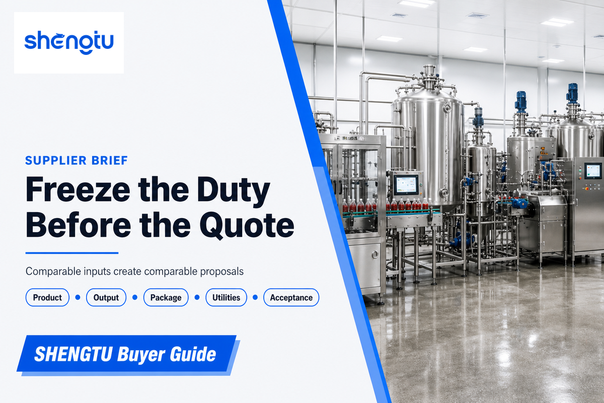 Turn the Process Basis into a Supplier Brief — Shengtu Machinery