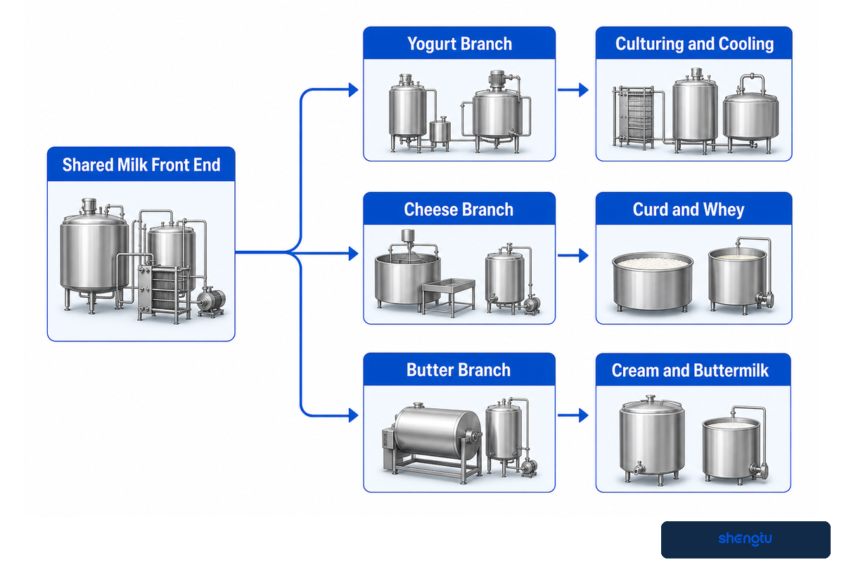 2. The 3-Branch Dairy Map — Shengtu Machinery