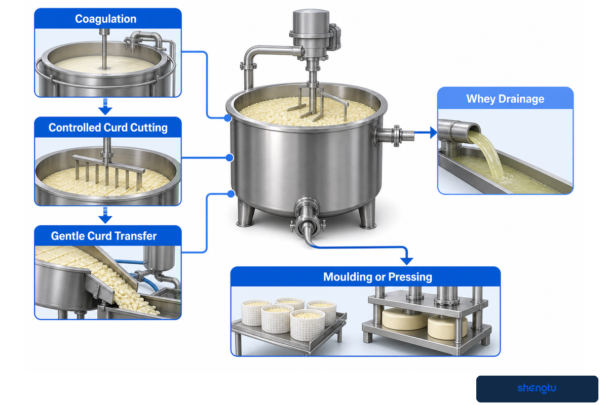 4. Why the Cheese Branch Needs Curd and Whey Logic — Shengtu Machinery