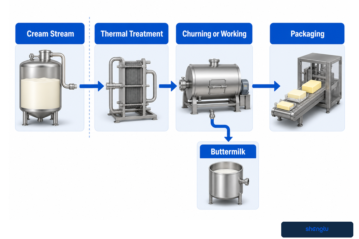 5. How the Butter Branch Follows the Fat Stream — Shengtu Machinery