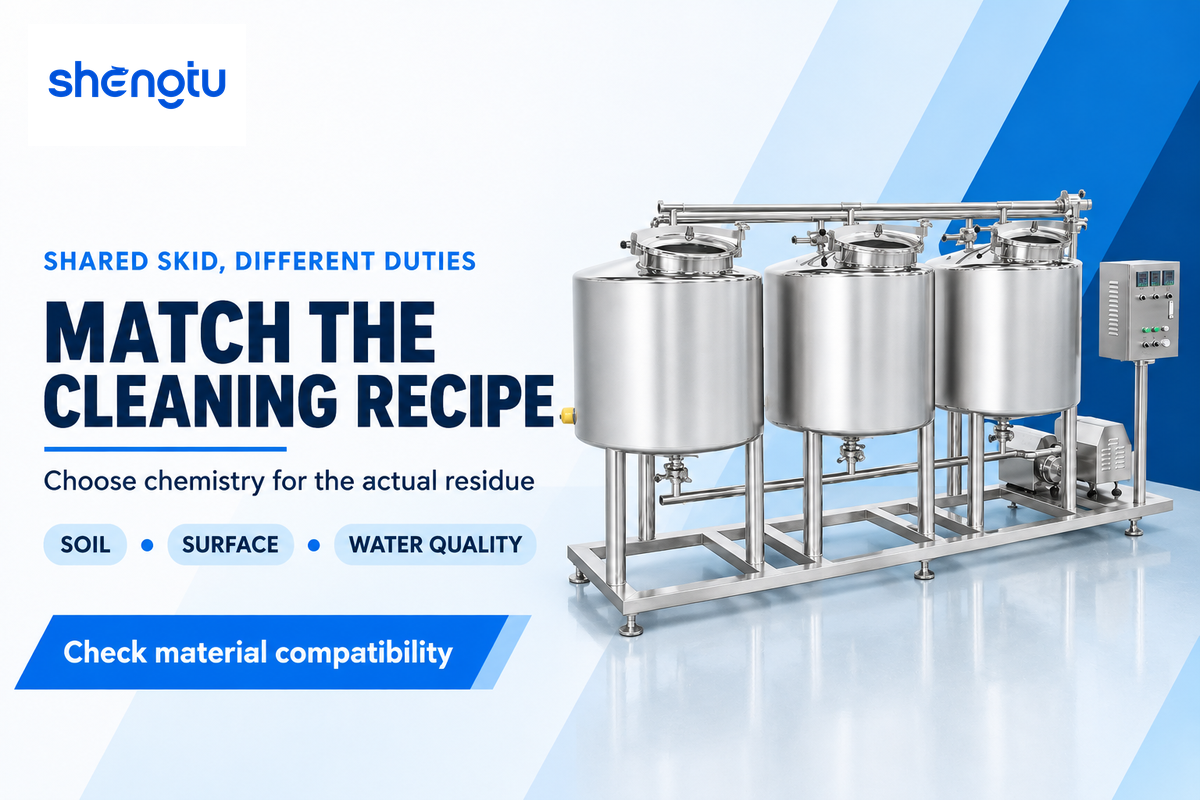 La composición química CIP depende de la suciedad, las superficies, la calidad del agua y la compatibilidad, de acuerdo con las directrices de UF para la limpieza de equipos.