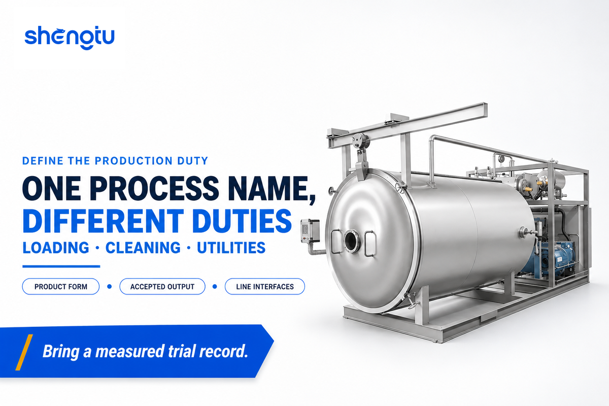 Food,laboratory and home systems share process names but differ in loading,cleaning and production duty