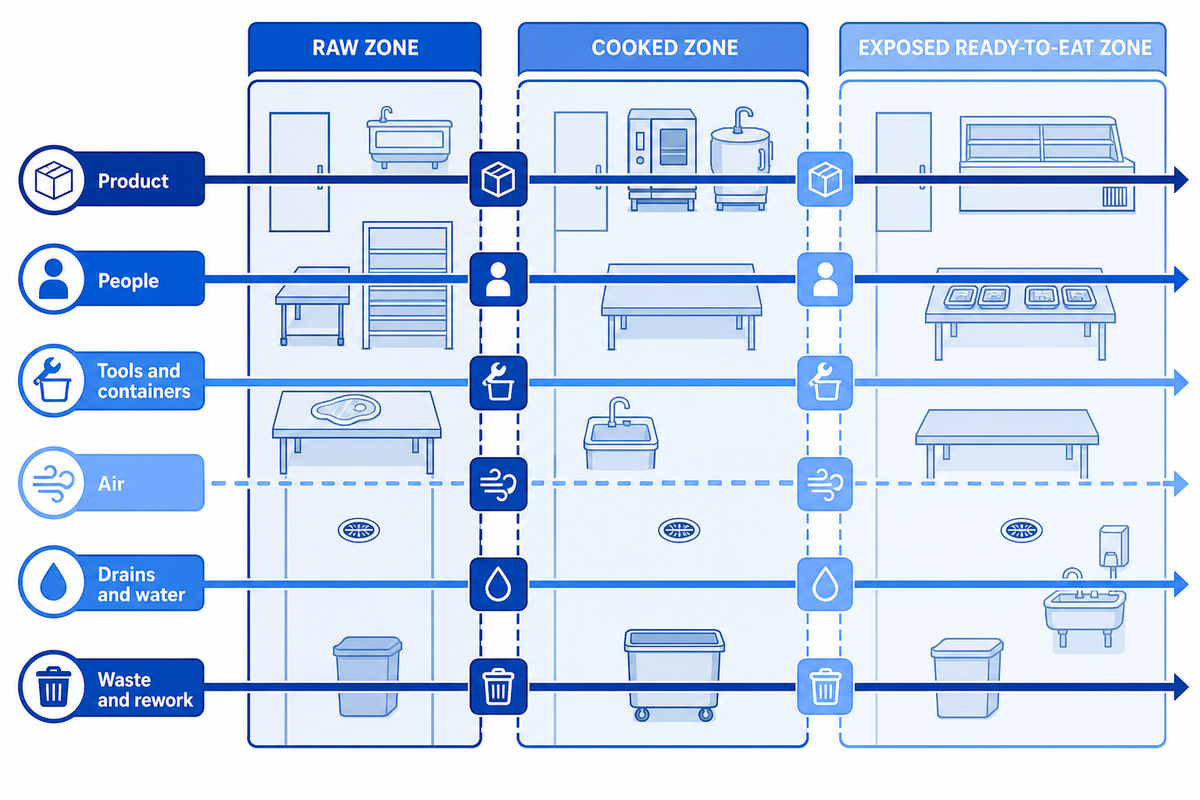 How Should Raw, Cooked, Ready-to-Eat, and Allergen Zones Be Separated? — Shengtu